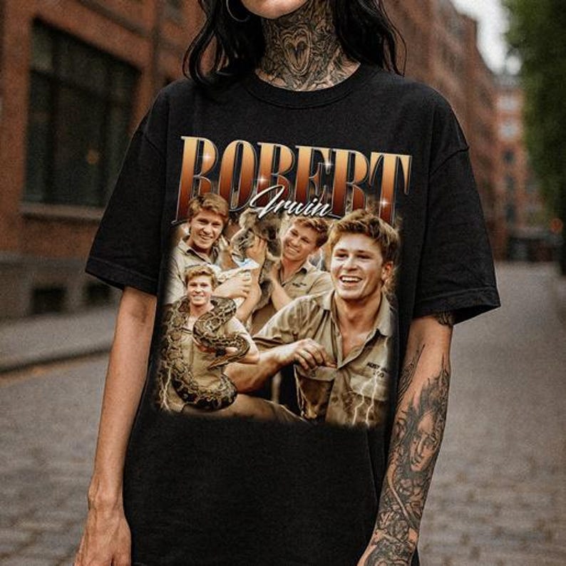 

Robert Irwin Bootleg Unisex T-Shirt, Robert Irwin Retro 90s T-Shirt, Wildlife Conversation, Wildlife Zoo Lover Gift XXL