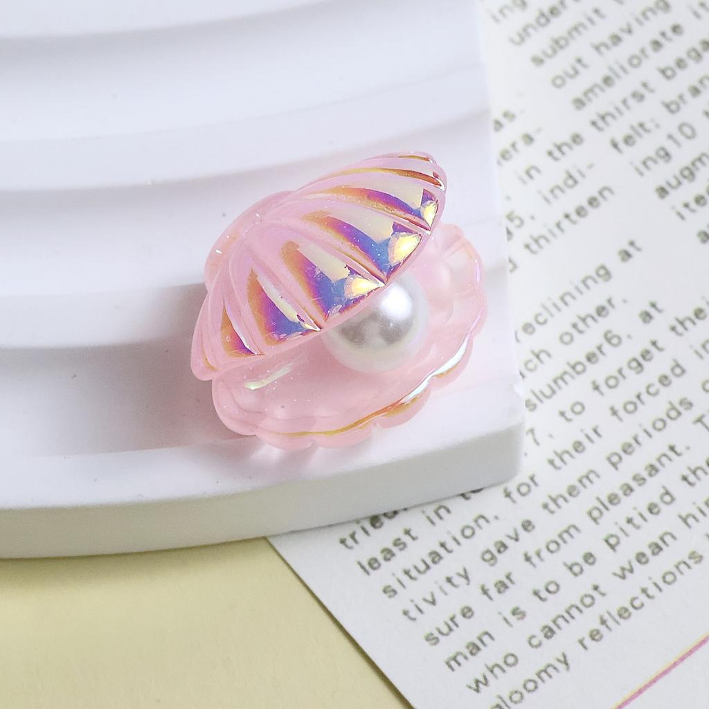 5/10pcs Mini Colorful Pearl & Resin Shell DIY Handmade Accessories Hair Clips Phone Case Decoration Material Mermaid Party Decor
