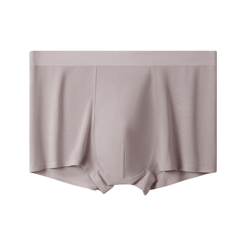 Plus Size Men's Spring and Summer Solid Color Comfortable Breathable Non Mark Antibacterial Flat Angle Underwear