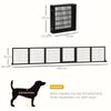 Wooden Pet Gate, Freestanding Dog Security Barrier with Two Support Feet - Black