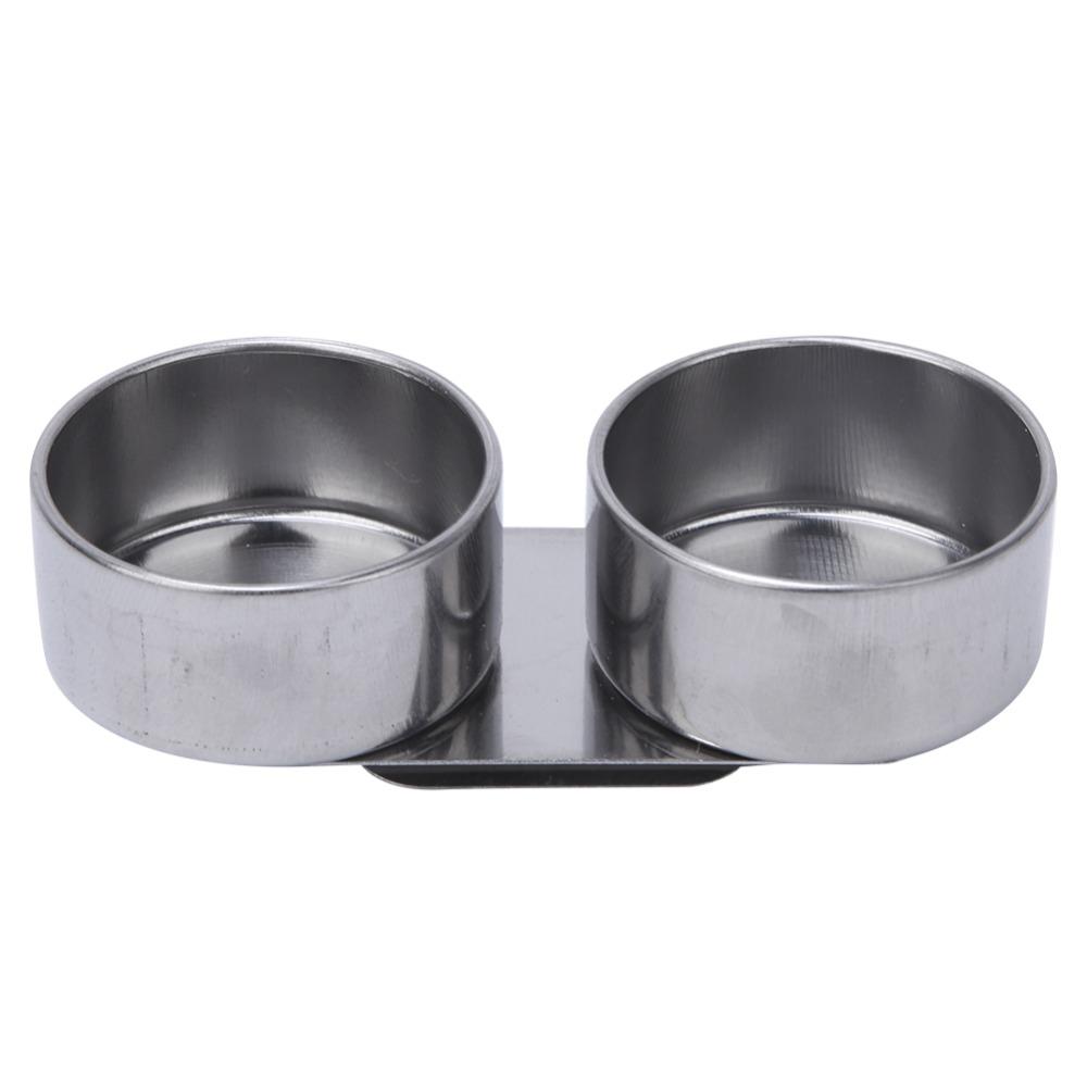 Dubbele Kamer Olieketel met Deksel Metalen Schildermedium Beker Olieverfpot Olieverf Creatie