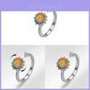 Sunflower Rotation Ring With Geometric Design For Womens Fashion Accessories
