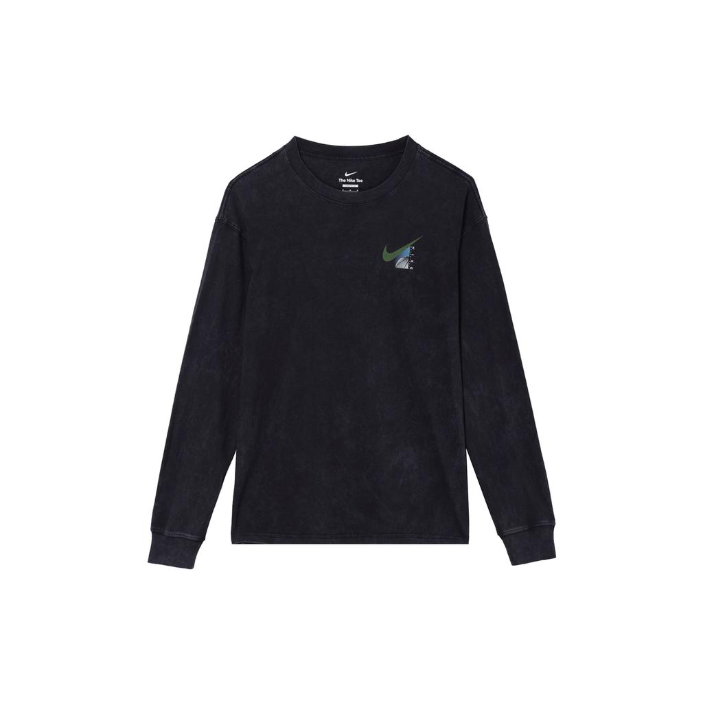 Nike Round Neck Casual Comfortable Long Sleeve T-Shirt Men Tops Black HF6196-010