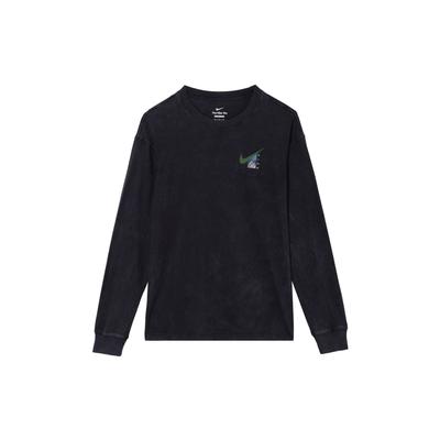 Round Neck Casual Comfortable Long Sleeve T-Shirt Men Tops Black HF6196-010