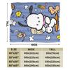Pochacco Cute Blue Flannel Blanket Cartoon Dog Awesome Throw Blanket for Bed Sofa Couch 125*100cm Bedspreads,