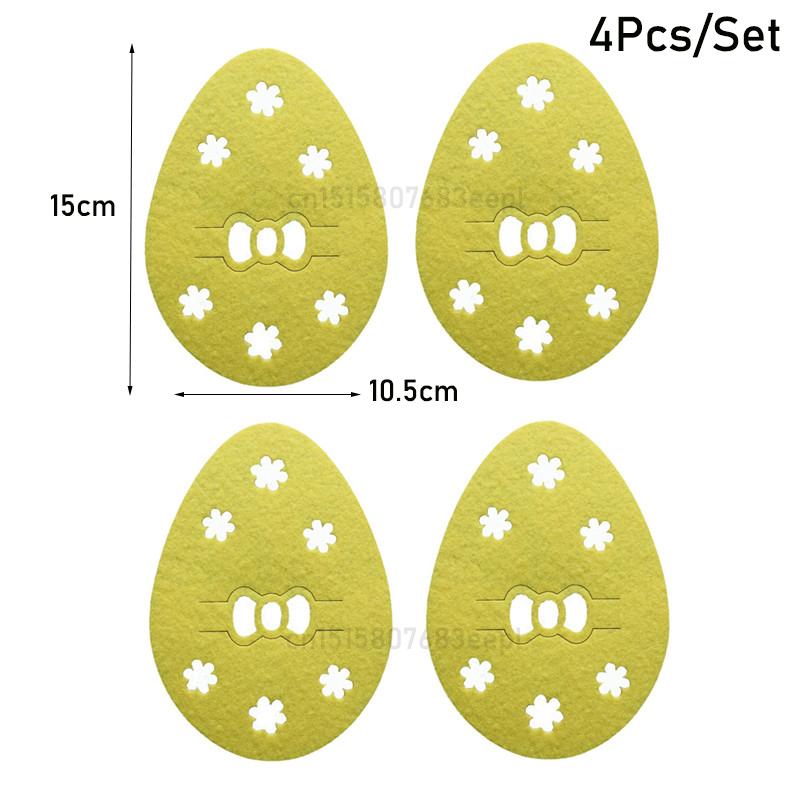 Easter Knife Fork Holder Pocket Carrot Rabbit Eggs Bunny Cutlery Bag for Easter Party Table Decor Tableware Cover Ornaments 2025