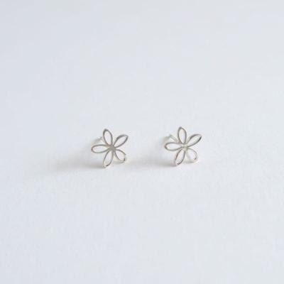 DOL Silver 925 Mini Line Flower Earring