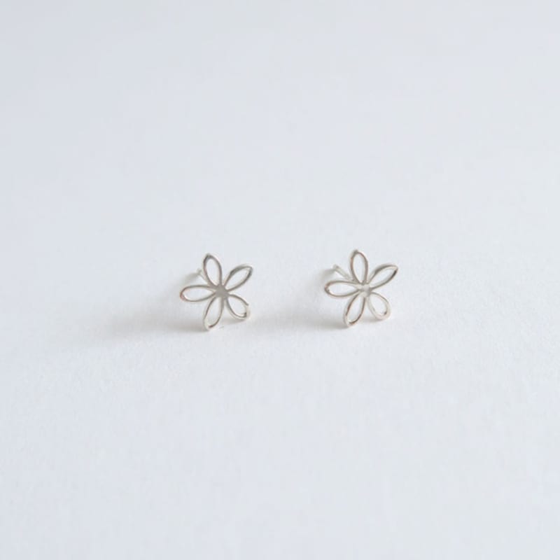 

DOL silver 925 Mini line flower earring gold