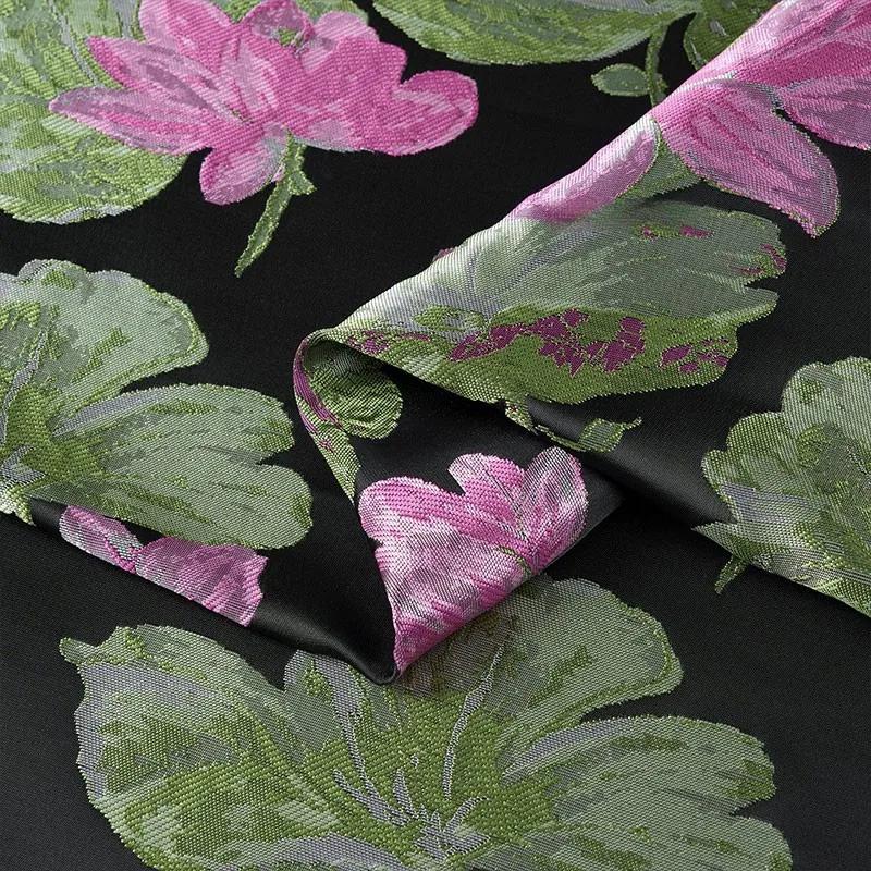 50x145cm Lotus Colored Yarn Dyed Jacquard Fabric DIY Sewing Vest Cushion Cloth Jacquard Women's Braces Skirt Clothing Fabric