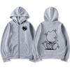 Felpa con cappuccio e cerniera con logo del rapper svedese Bladee Drain Gang, felpa casual oversize con cerniera da uomo, moda streetwear, giacche vintage
