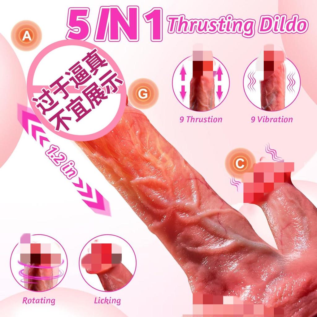 Cross-Border Triple-Tongue Vibration Suction Cup Adult Toy for Women