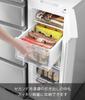 Yamazaki Tower Freezer Divider, Adjustable Storage Stand, W27, Black, W27 X D14 X H13.9cm, Slide-Adjustable, Keeps Food Upright and Organized, Model