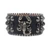 Amerikanisches Strassnietenarmband, Skorpion Dekorativ Punk Gothic Personalisierter Schmuck
