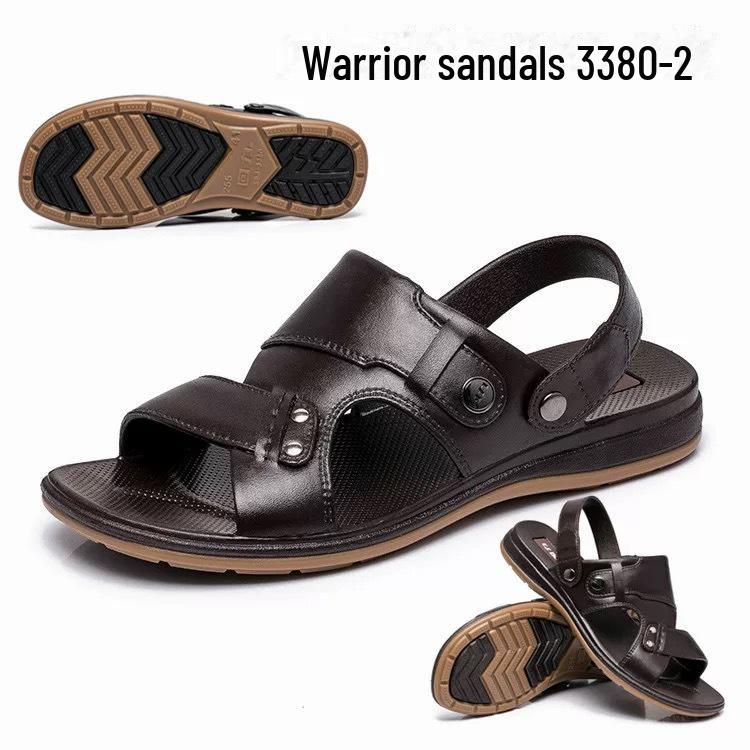 Shanghai Warrior Men's Thick-Soled Non-Slip Outdoor Sandals - Summer-Ready, Wear-Resistant, and Soft-Soled for Middle-Aged Dads.