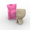 Silicone Planter Mold Big for Head for Doll Flower Pot Resin Casting Mold Cute for Doll Succulent Planter Epoxy Mold Han