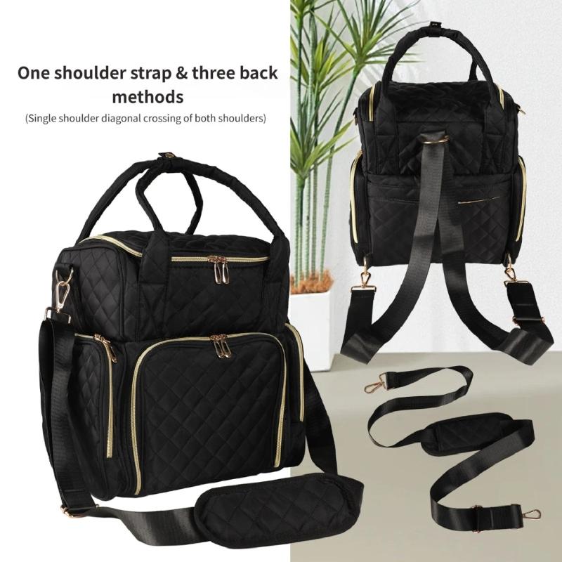 Large Capacity Nail Art Tools Travel Case Durable Polyester Fabric For Artists And Technicians