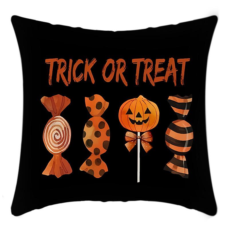 Halloween Cartoon Pillowcase New Printed Pillowcase Living Room Versatile Decorative Sofa Cushion Bedroom Bedside Pillowcase