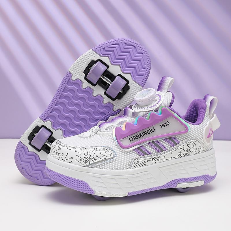 Stivali Sportivi a Quattro Ruote per Bambini Pattinaggio a Rotelle Come Scarpe Sportive Piatti Scarpe da Pattinaggio Scarpe Sportive Scarpe da Pattinaggio da Donna