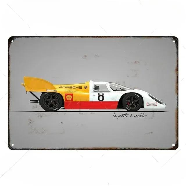 F1 Racing Posters Vintage Metal Tin Signs Decor World Famous Cars Retro Decorative Tin Sign Auto Club Pub Bar Room Wall Art