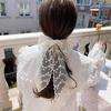 Embroidered Lace Hair Scarf Breathable Sheer Fabric Delicate Floral Pattern for Hair Styling Party Holiday Casual Wear