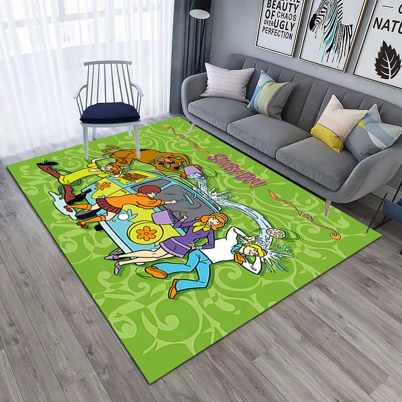 Halloween Cartoon Comedy Adventure Movie Scooby-Doo Carpet Is Suitable for Living Room and Bedroom Doormats Office Balcony Decorative Carpet V6