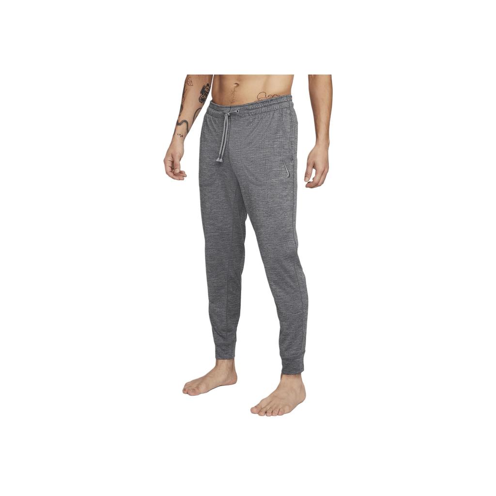Nike Solid Mid-Waist Drawstring Joggers Men Bottoms Grey FB7783-065