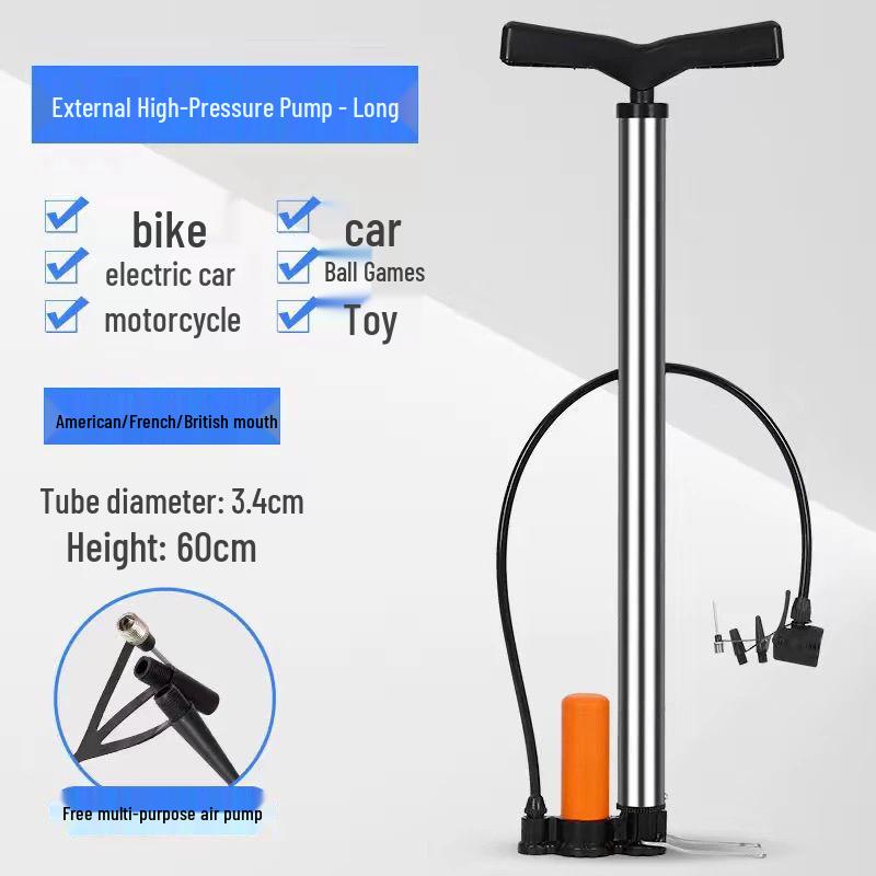 Multi-Function High-Pressure Air Pump for Car, Motorcycle, Bicycle & Basketball