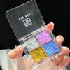 DIKALU Vierfarbiges Glitzer-Lidschatten-Gel für Bühnen- und Tanzkosmetik