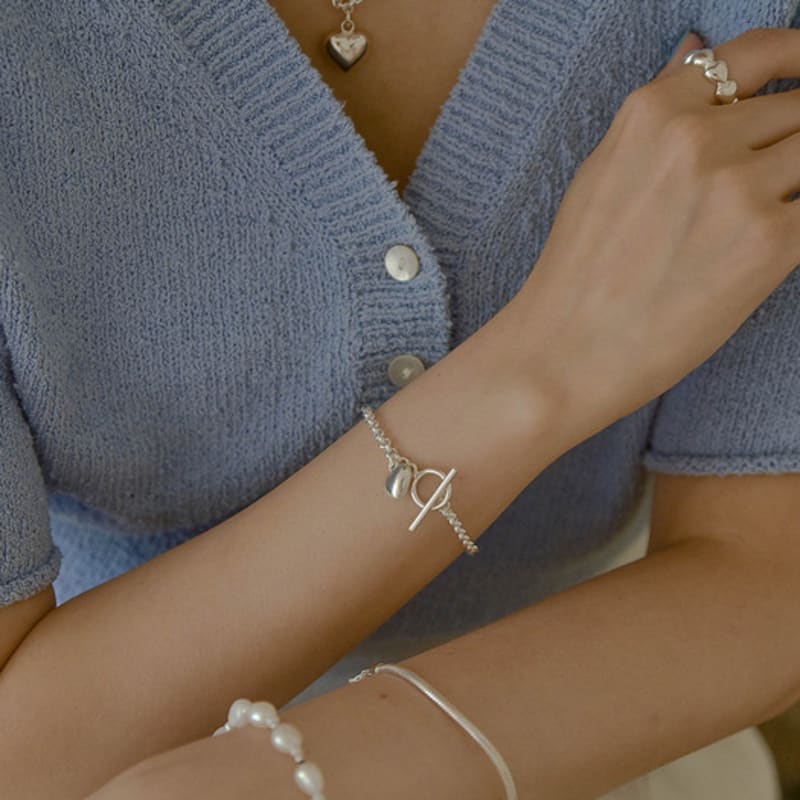 Retro Finger Sweet Heart Necklace_SN233