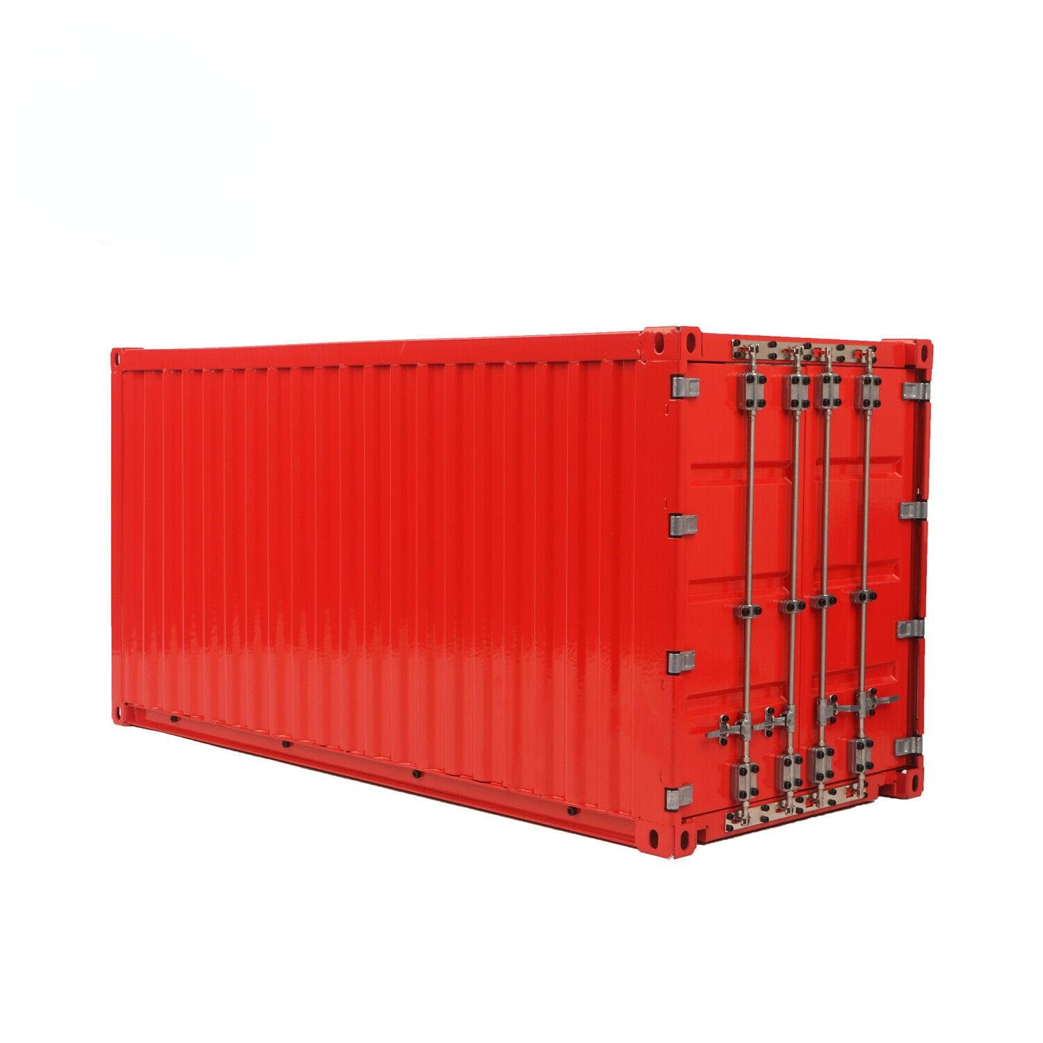 

Металевий 20-футовий транспортний контейнер для тракторного причепа Tamiya 1/14 RC 49X21X26CM червоний