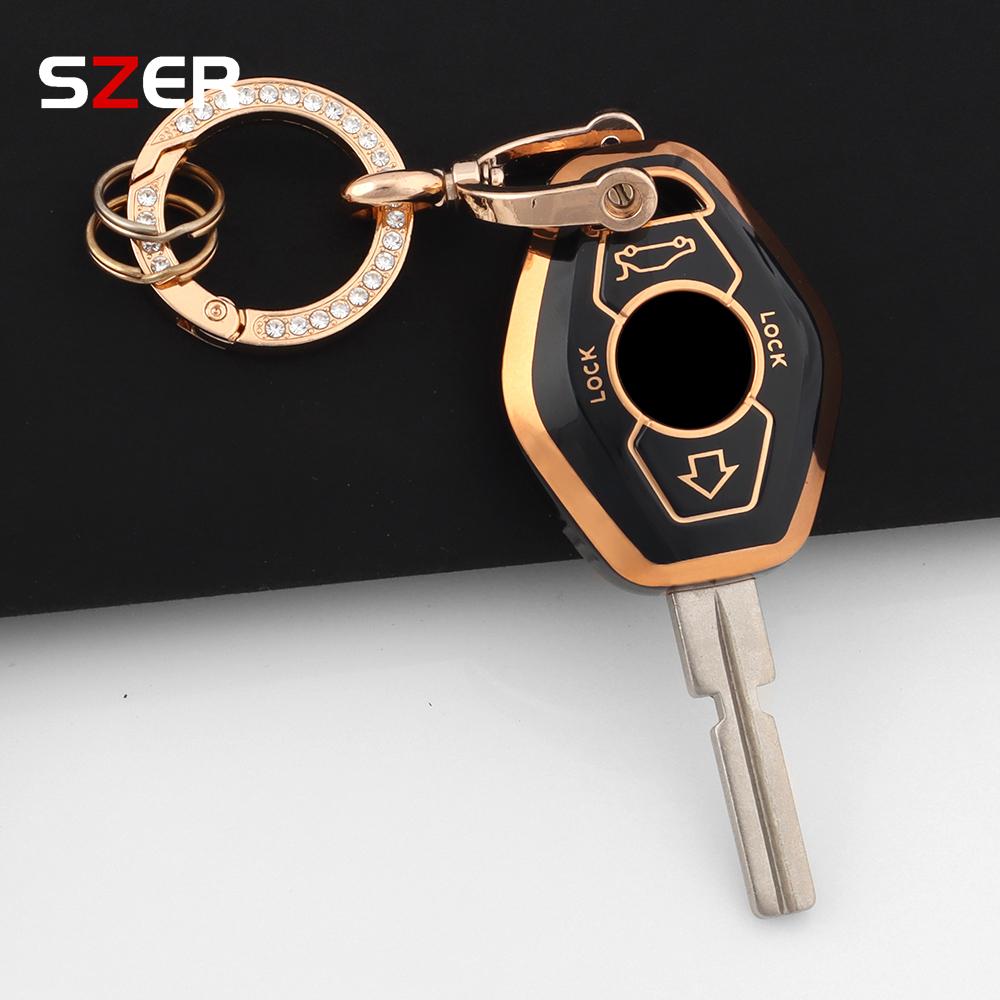 Tpu Smart Car Key Case Cover Shell For Bmw X3 X5 Z3 Z4 3 5 7 Series E38 E39 E46 E83 1998-2005 Holder Bag Keychain Accessories