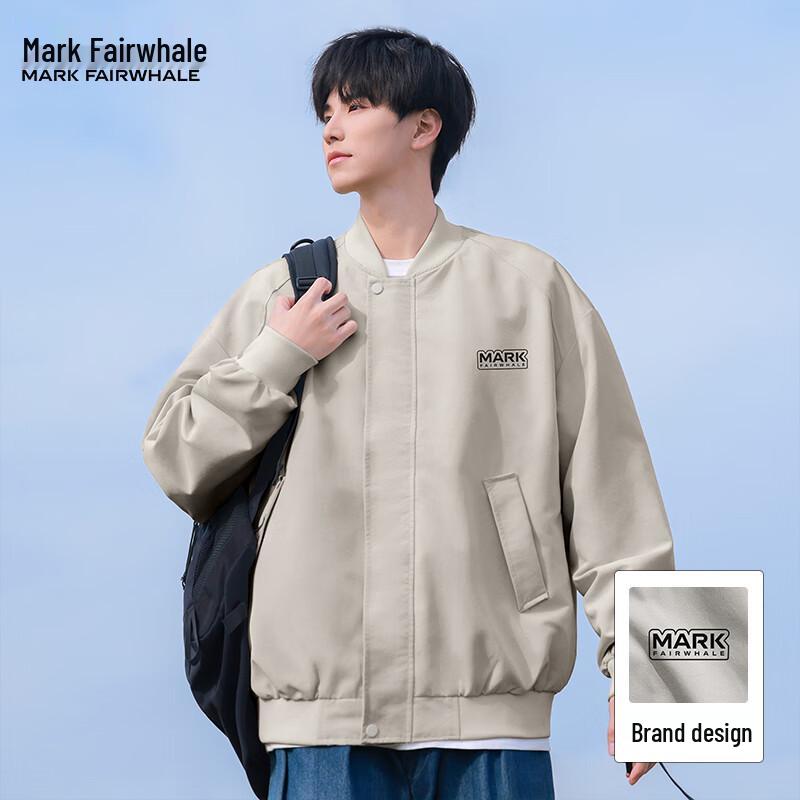 Mark Fairwhale Herren Amerikanisch Minimalistisch Einfarbig Lässige Jacke