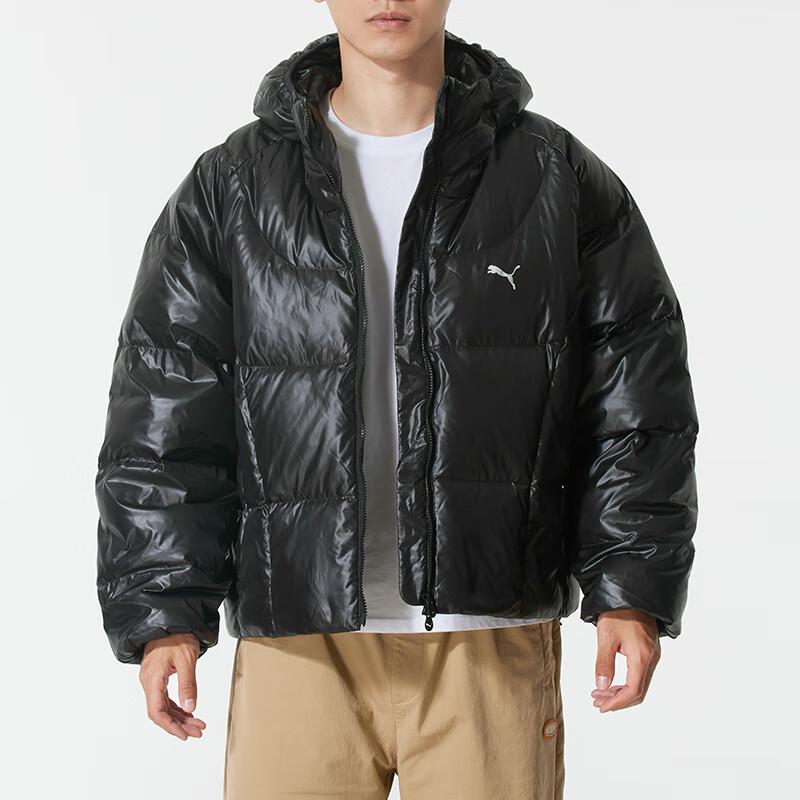 Puma Logo Duck Down Warm Sports Hooded Long Sleeve Down Jacket Men outerwear 635496-01