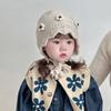 Solid Color Kids Beanie Hat Lacing Ear Protection Hat Fashion Toddler Pullover Hat  Boys