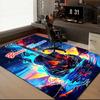 1PC Custom Name Guitar Flames Artwork Theme Floor Mat Ideal for Living Room, Game Rooms, Office, Bedroom Floor Mat Playful Design