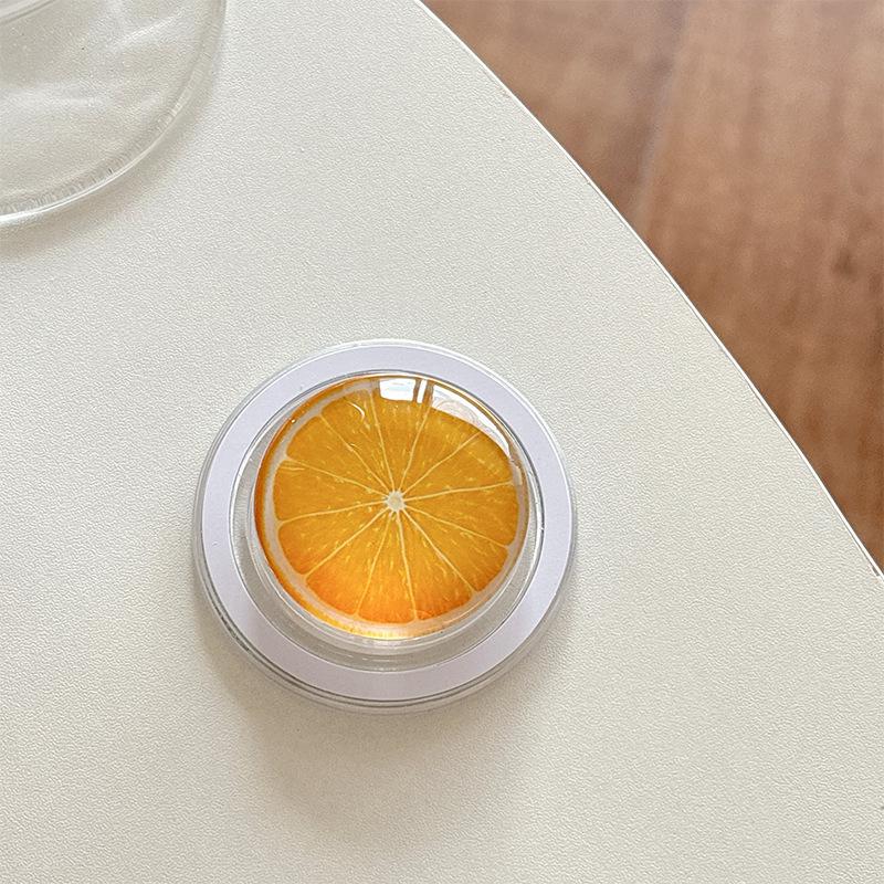 Magnetic Phone Airbag Holder with Watermelon, Orange, and Tomato Design - Korean Ins Style Retractable Support Stand