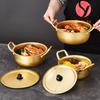 Double Ears with Lid Soup Hot Pot Aluminum Noodle Cooking Pot Ramen Noodle Pot  Gas Stove