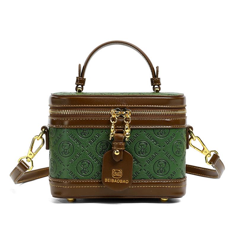 Northern Cartoon Bear Embossed Lunch & Camera Crossbody Bag - Versatile Single Shoulder Handheld Bag for Women (2026 Design)