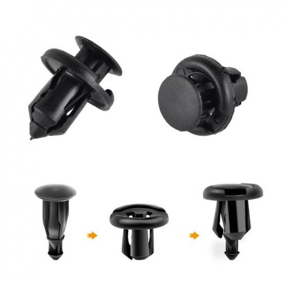 For Honda Acura Clips Push Type Rivet Retainer Bumper Pin 10mm Fastener 100Pcs