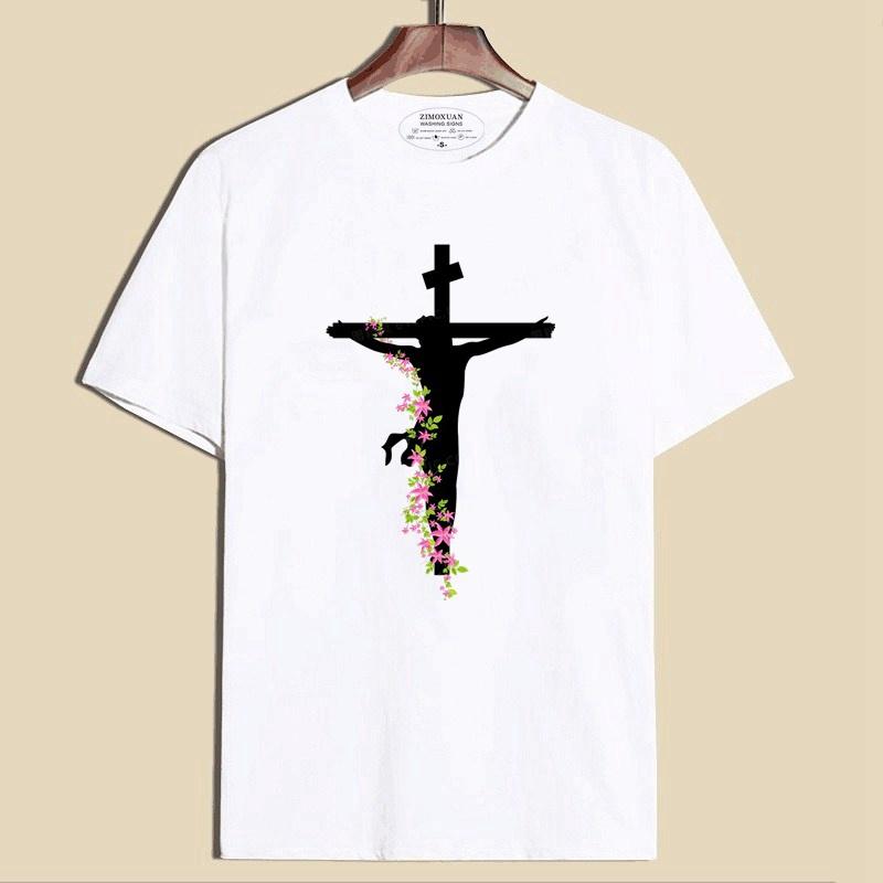 ZIMOXUAN T-Shirt mit Aufdruck „Cross Faith“ für Damen, grafische T-Shirts, christliche Shirts für religiöse Geschenke, lässig, kurzärmelig, mit Buchstabendruck, für den Sommer, süße grafische T-Shirts