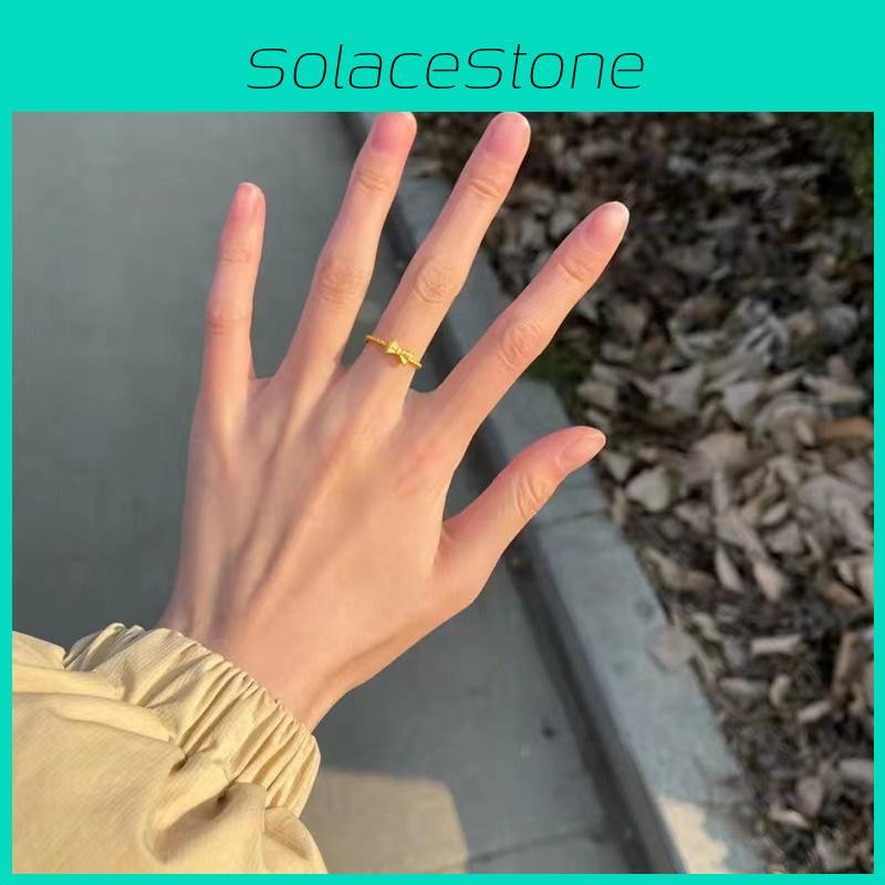 Stunning 2022 New Style Brass Gold Plated Women Butterfly Ring Geometric Design For Nature Lovers