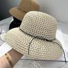 New Dayan Spring and Summer Sunscreen Beach Sun Hat Ladies Papyrus Woven Straw Hat Fisherman Hat Sun Hat