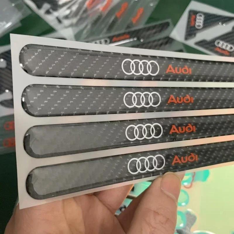 3D Car Door Bowl Door Handle Protective Sticker Rearview Mirror Carbon Fiber Drop Adhesive Sticker For B Car Accessories