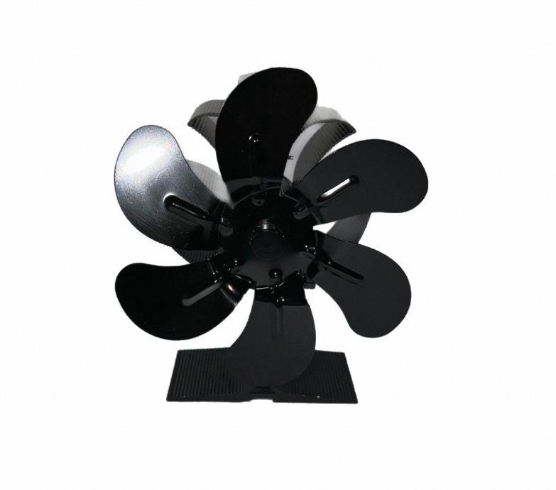 Leaf Thermo-dynamic Aluminum Fireplace Fan: High-Temperature Resistant Rotating Heating Plate for Portable Thermal Energy Generation.