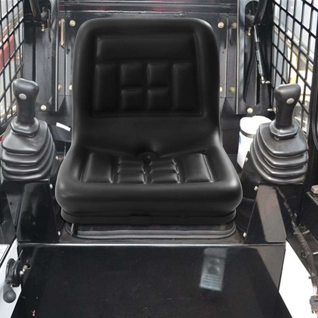 Black Tractor Seat, Heavyweight Support Up To 220lbs, Adjustable Sliding Range 6.3 In, Universal Replacement for Farm Equipment