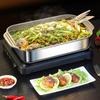 Multifunctional Stainless Steel Serving Tray Square Silver Food Platter Rusts Resistant Dishwasher Safe Dinner Tray
