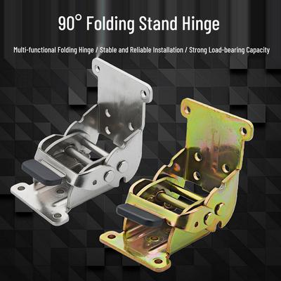 Adjustable 0-90-180° Self-Locking Manganese Steel Folding Hinge for Table, Chair, or Bed Leg Support