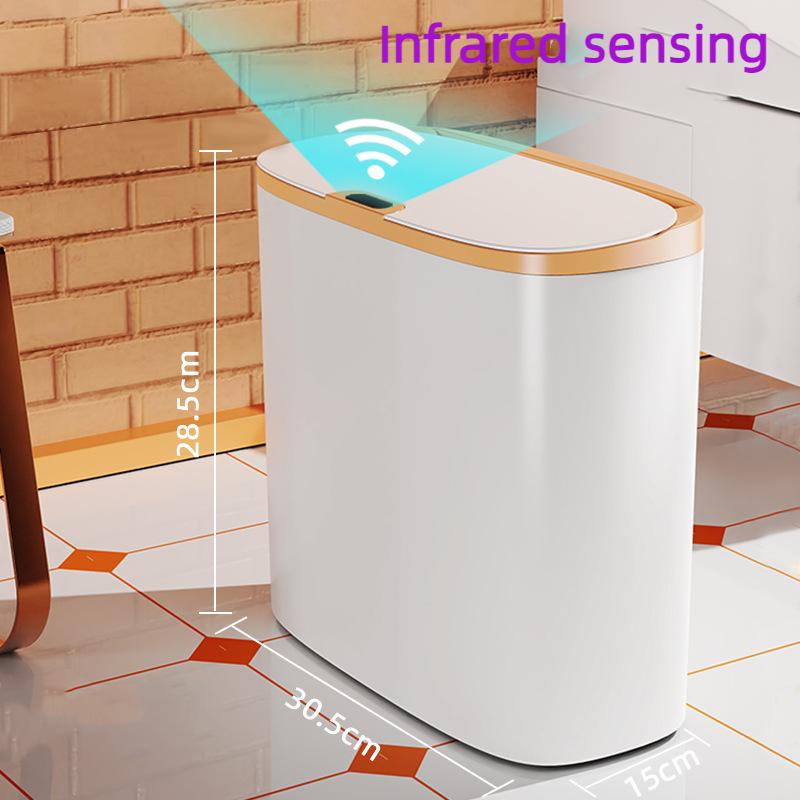 Induction Trash Can Kitchen Bathroom Gap Smart Trash Can Household Automatic Induction Trash Can Paper Basket Batch