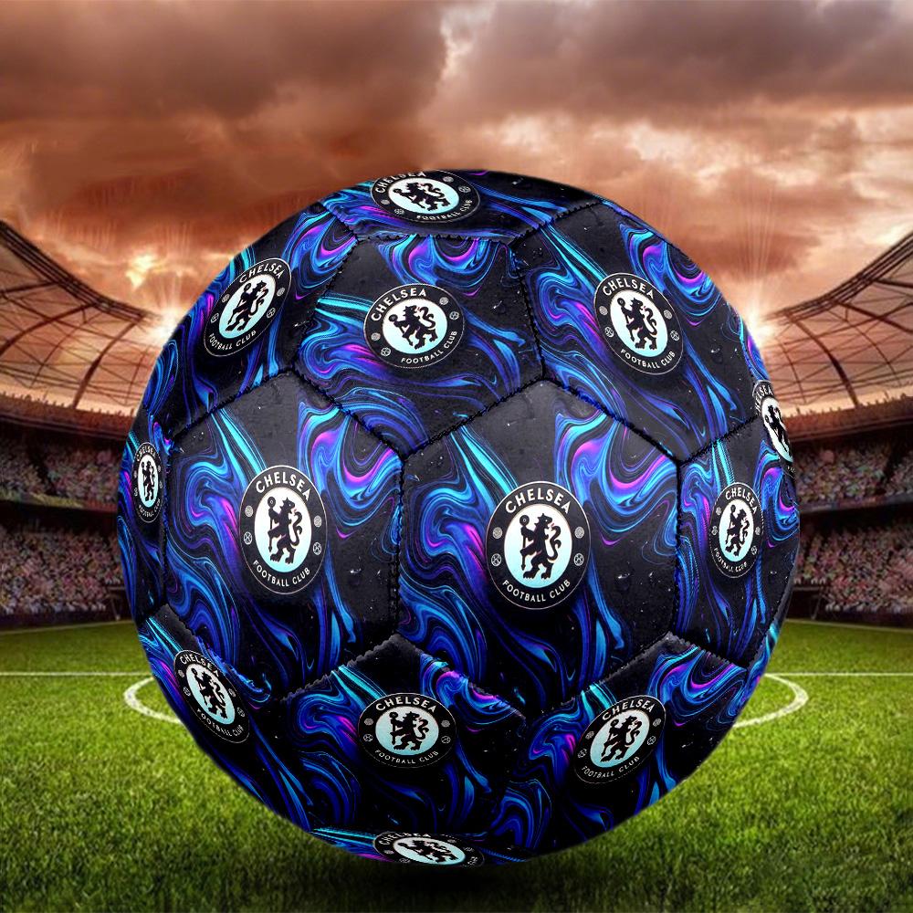 Chelsea FC CLUBSoccer Ball Colorato Per Tutte le Età Cucito a Macchina PVC Pronto per la Competizione Durevole Alto Rimbalzo