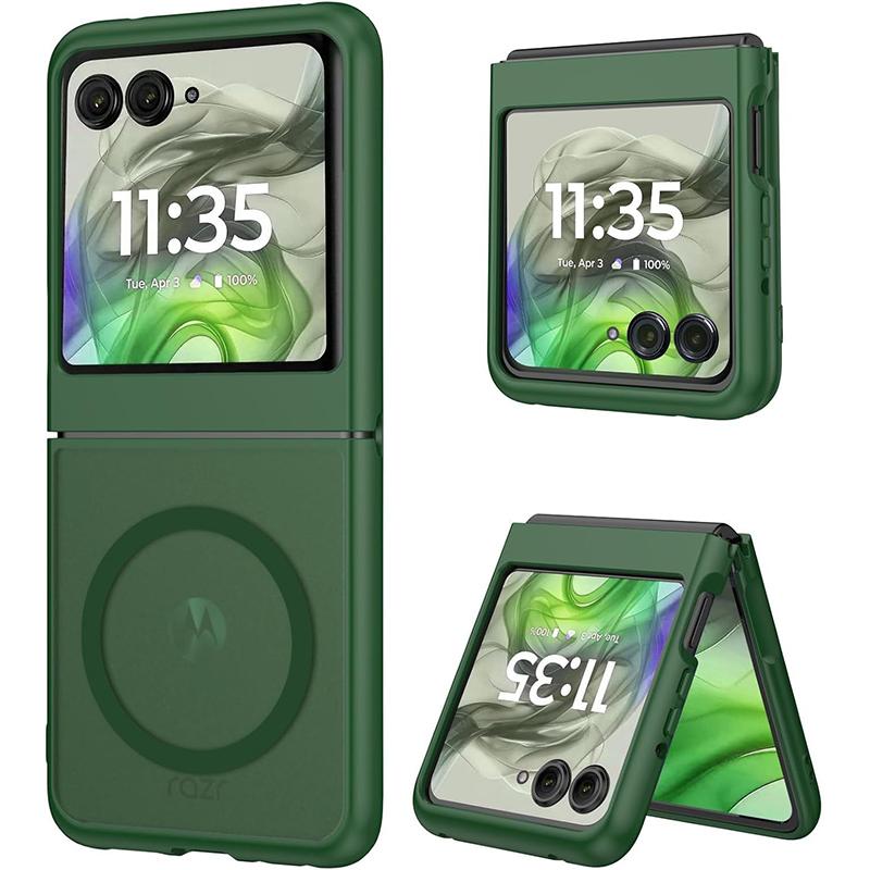 

Transparent Clear Matte TPU PC Phone Case with Magnetic Protective Cover Case for Motorola Razr+70 2026 2024 2025 Ultra for Motorola Razr 50 Ultra/Moto Razr+ 2024 зелений